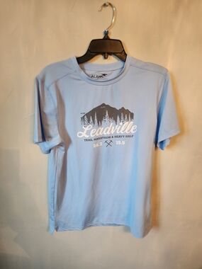 Leadville Graphic Performance T-Shirt - Light Blue Size Small